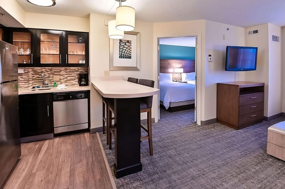 Settle in with an easy kitchenette for snacks and breakfasts.