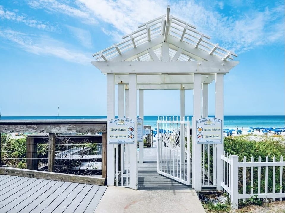 Private gated beach access 