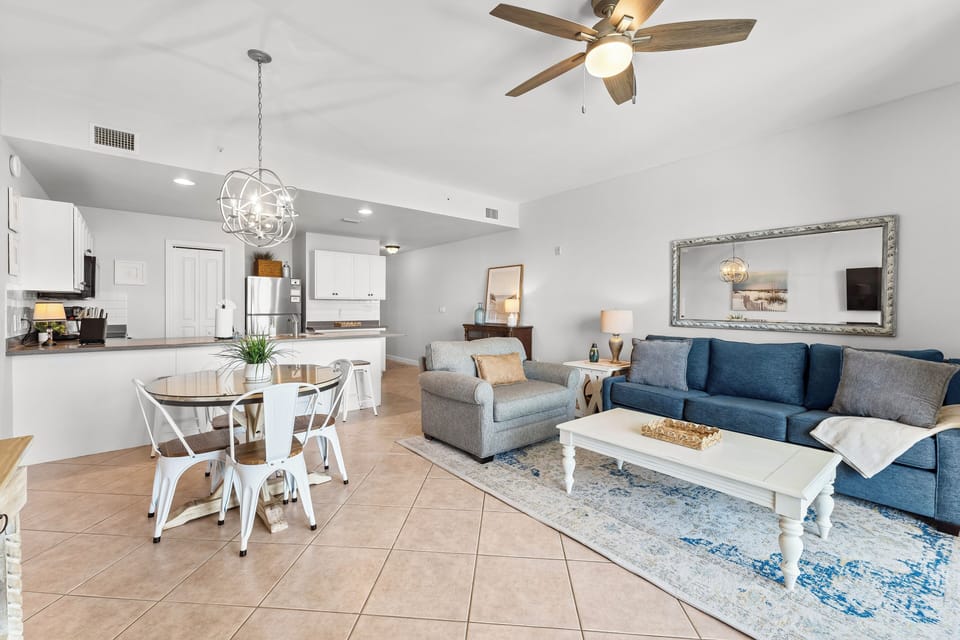 Living area with a queen sleeper sofa (sleeps 2)