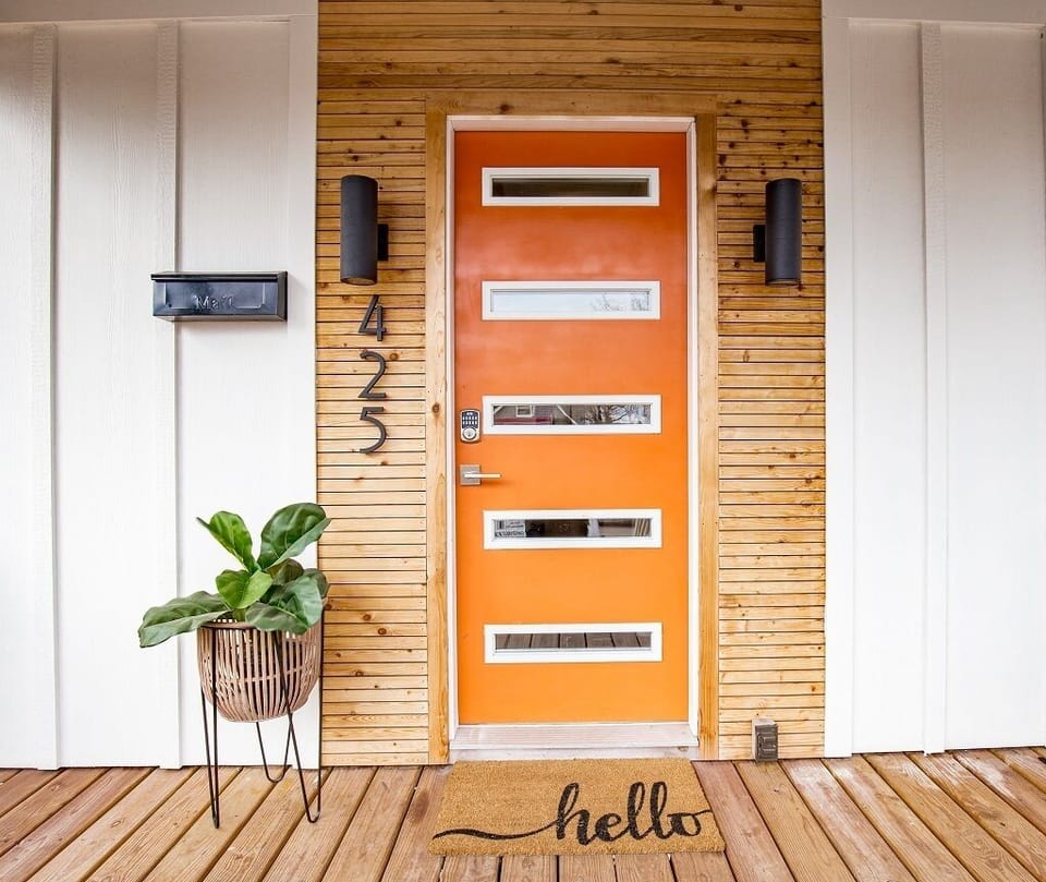 Front Door & Open Front Porch