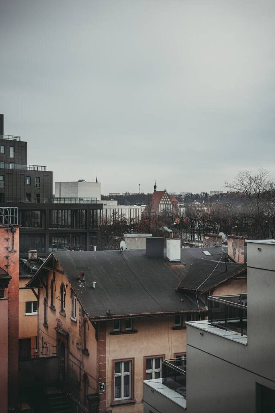 view of the city and opera house from the bedroom