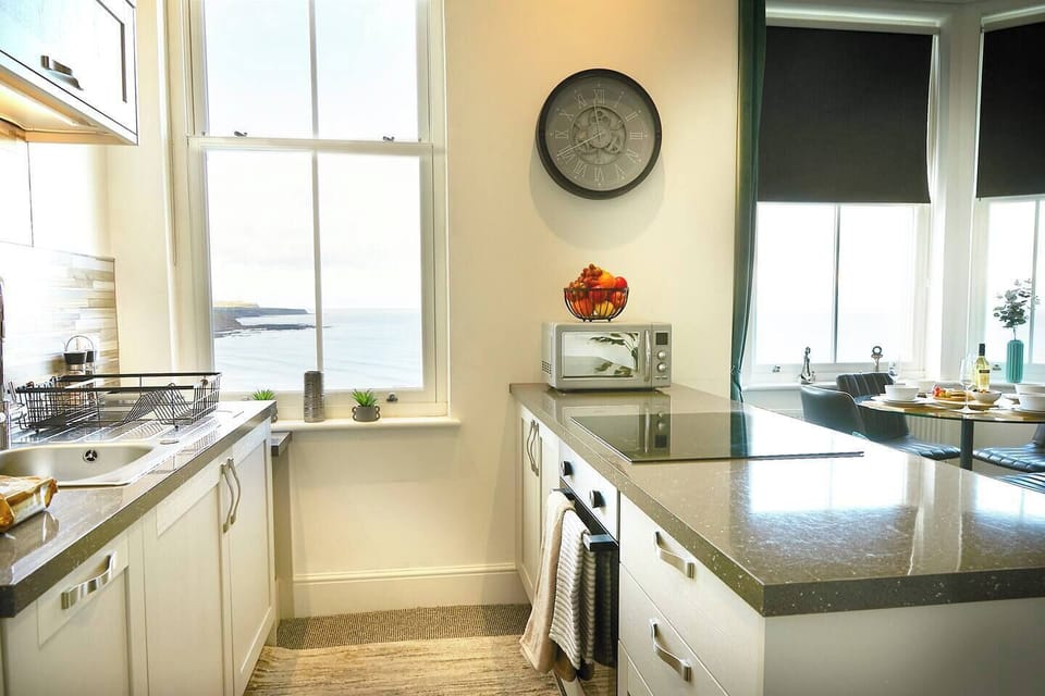 This is the kitchen amazing views.
