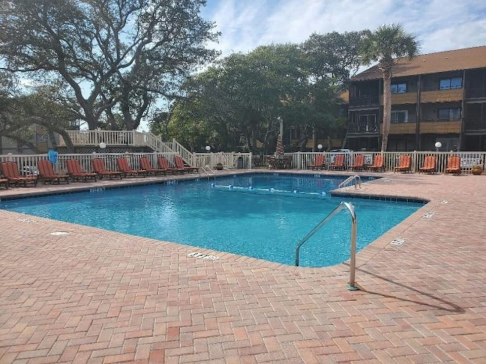 Take a cool dip in the sparkling pool.