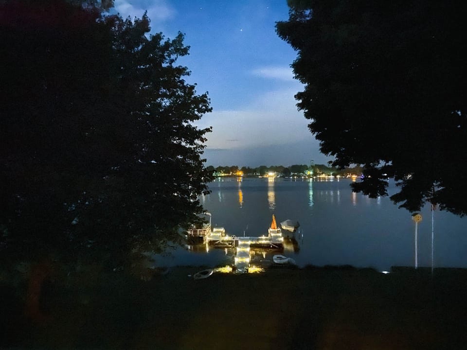 Night view from the 2nd floor window