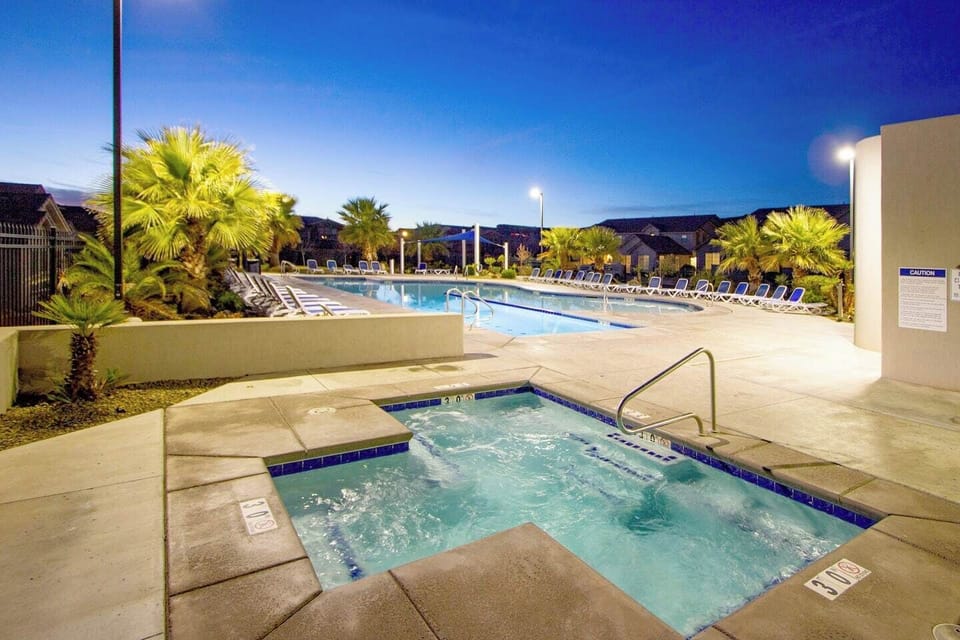 Neighborhood pool and hot tub