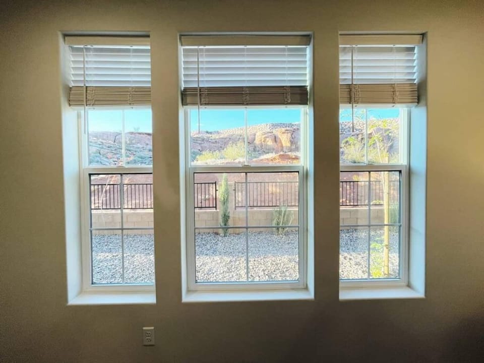 View from the master bedroom on the first floor. 