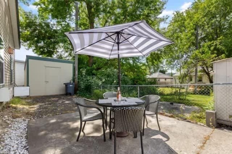 Enjoy your own patio. The neighborhood is very quiet and the patio is a wonderful place to enjoy your morning coffee during the summer months.