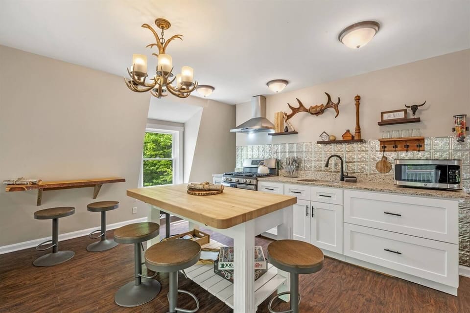 Unleash your inner chef in the well-appointed kitchen