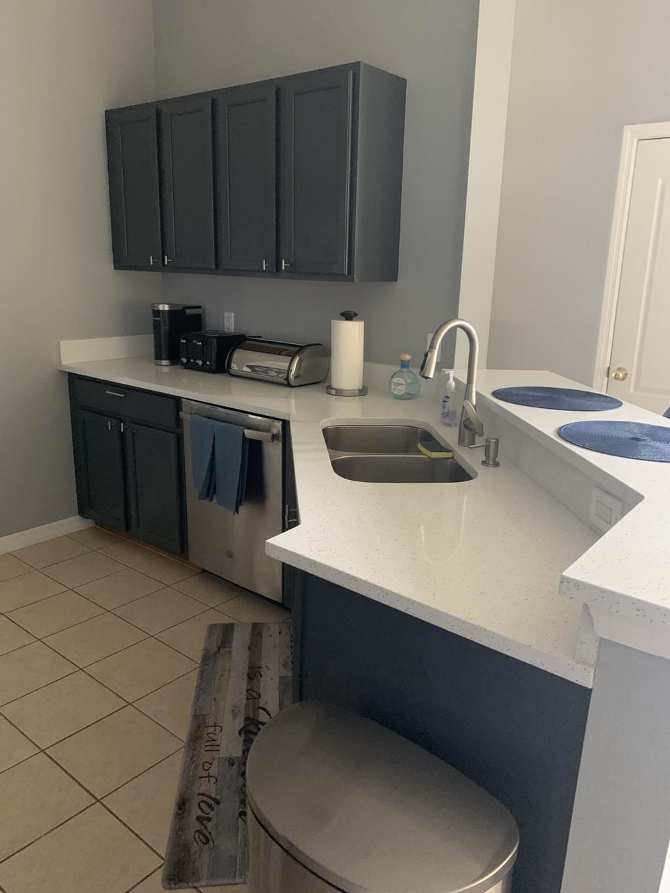 Kitchen with dishwasher/Keurig/Toaster