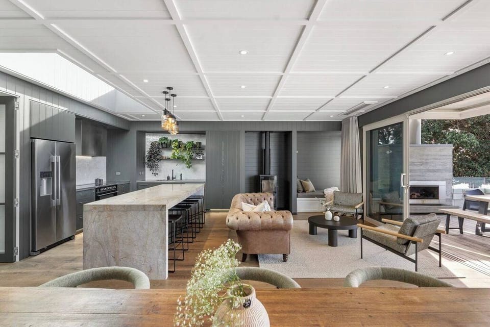 Open-Plan kitchen and Living with Seamless Indoor-Outdoor Flow