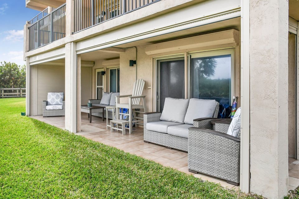 Large outdoor seating patio