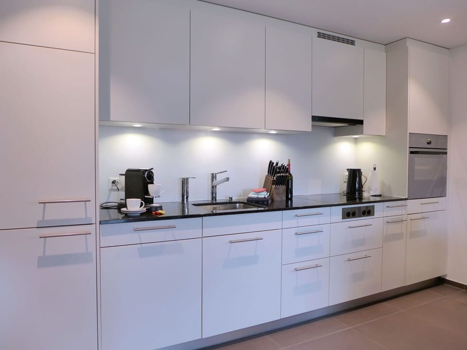 Cabinetry, Building, Countertop, Automotive Design, Kitchen, Flooring, Floor, Display Case, Tap, House