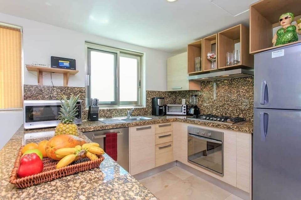 Fully equipped kitchen for preparing meals at home