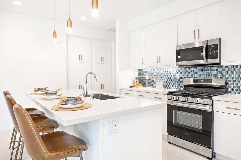 Kitchen with a breakfast bar seating for easy morning meals.