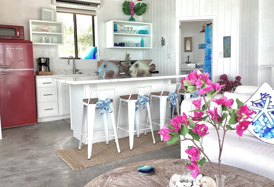 Cottage One has a fully equipped kitchen.