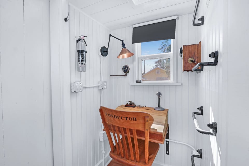 Original inspired decor brings you back in time to the operative caboose