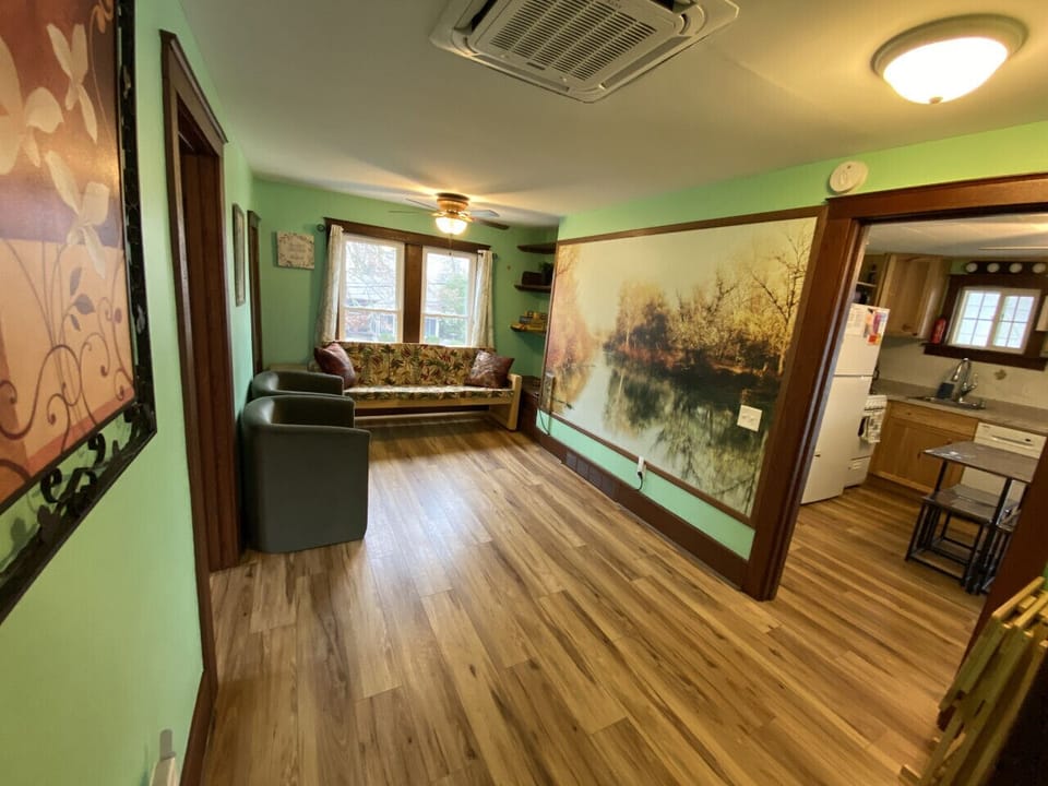 This is the view from the side bedroom doorway.