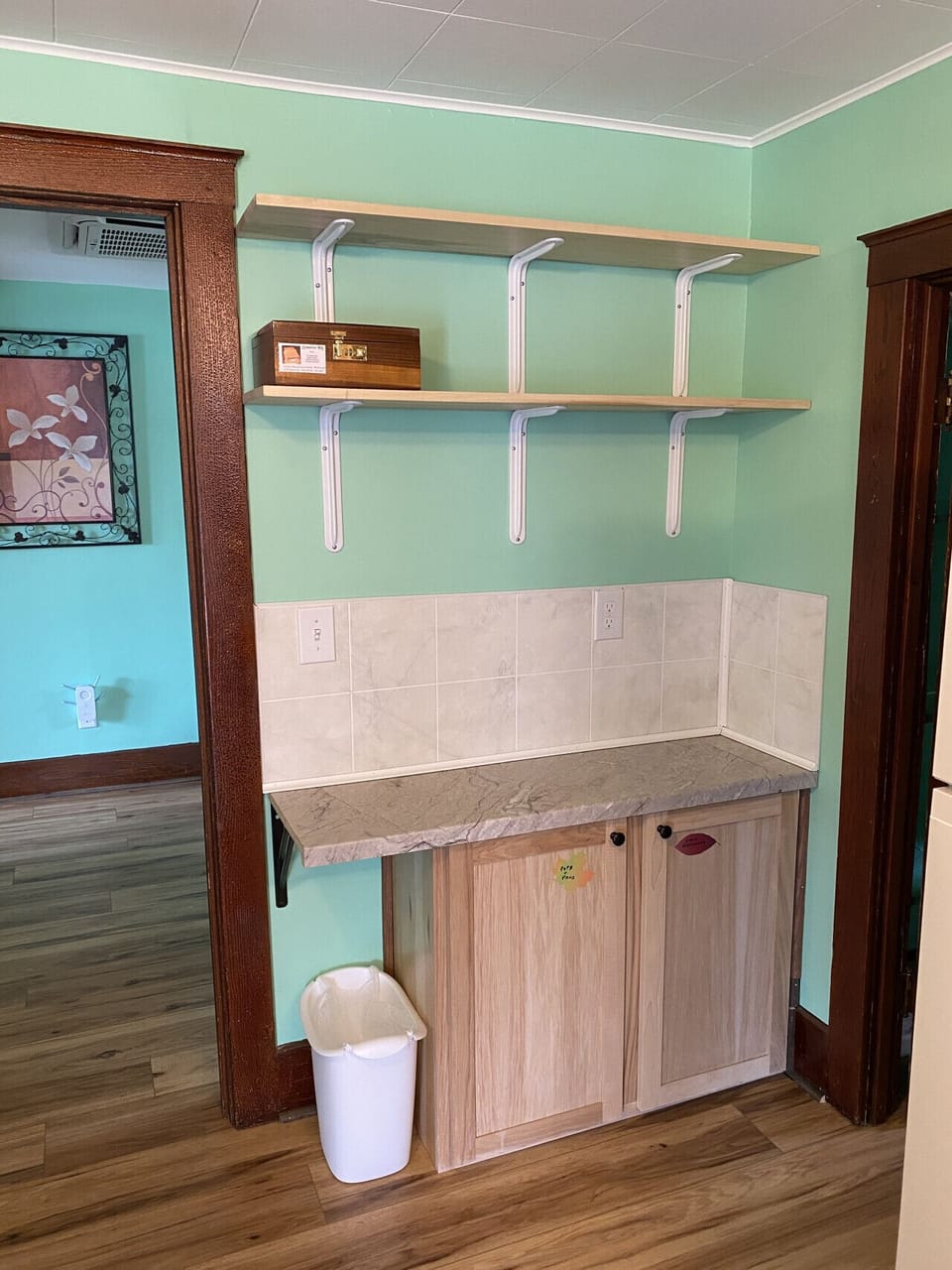 These shelves are for your stuff.  We also offer a S`mores kit for purchase.  :)