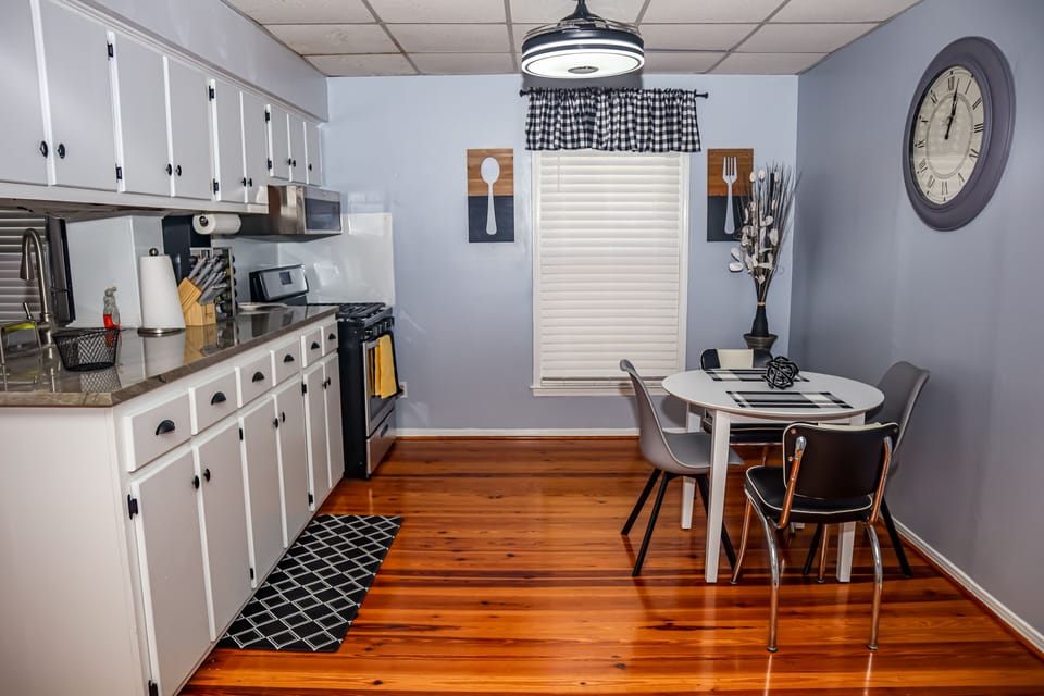 Explore this kitchen and dining area from a new angle.
