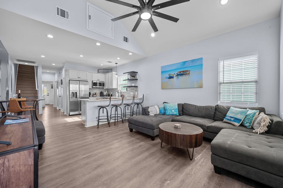 Living room has open concept.  