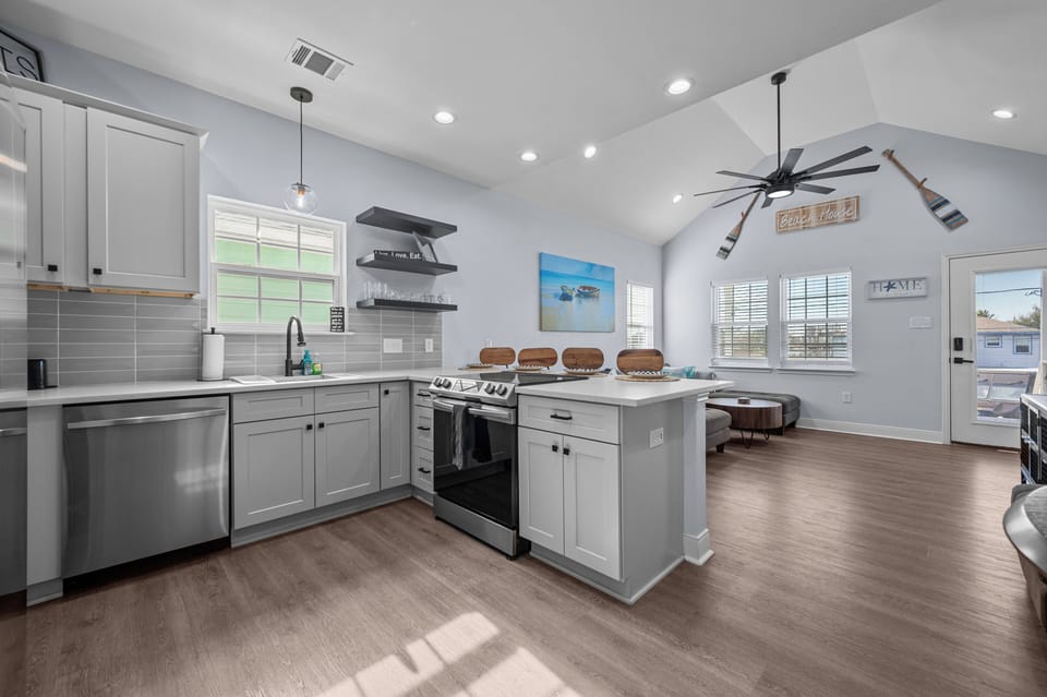 The kitchen has everything you need to feel at home.  