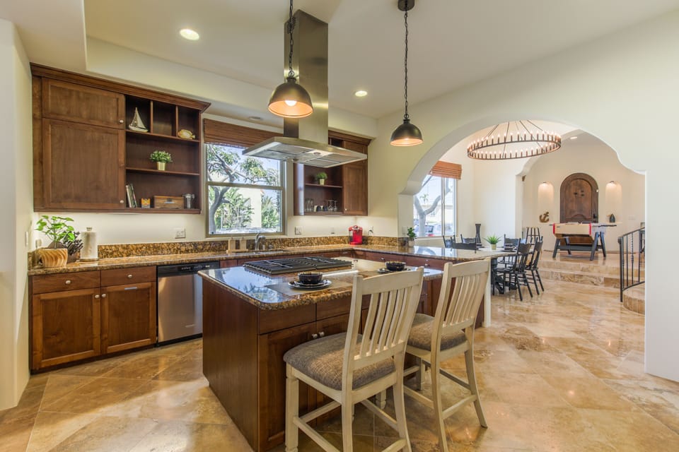 Kitchen has all essential cookware, dishware, silverware, gas stove/oven