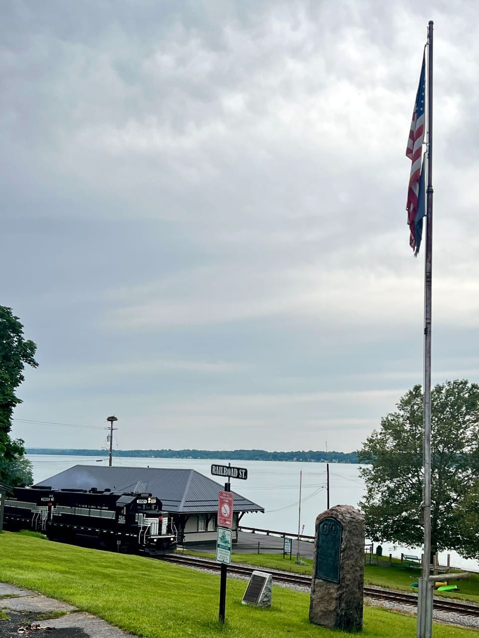 1st Train to pass thru Cayuga was in 1842 