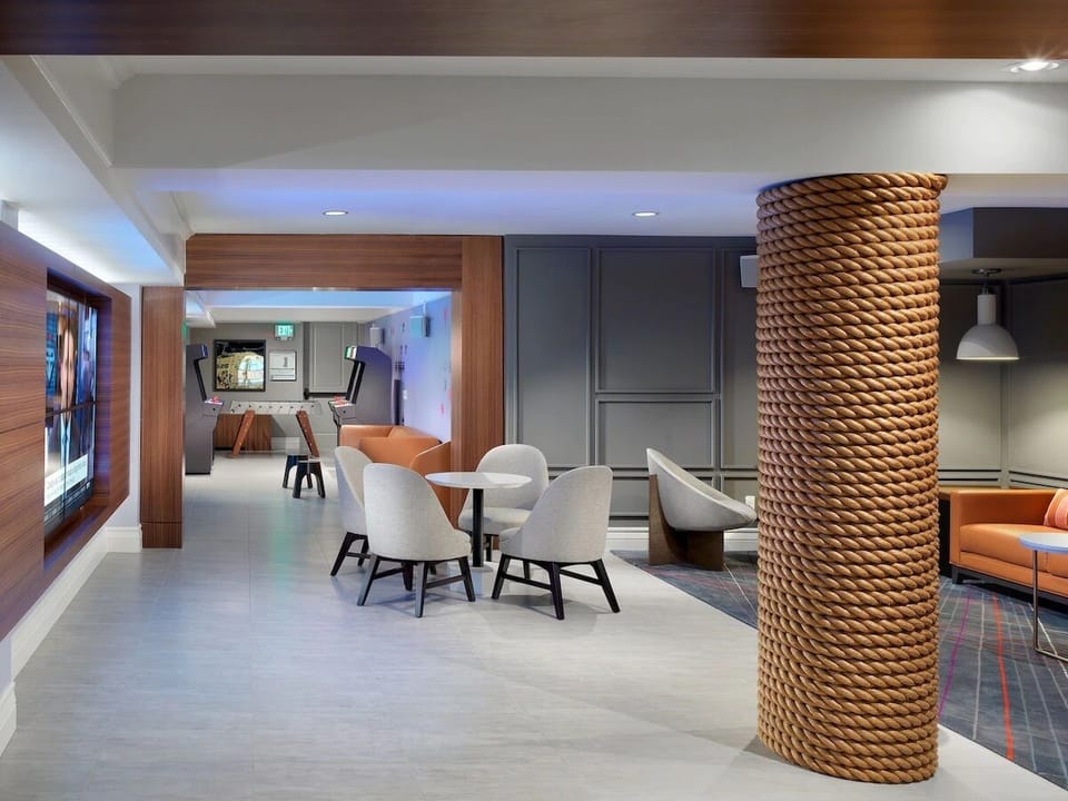 Gather for games and conversation in the stylish shared lounge.