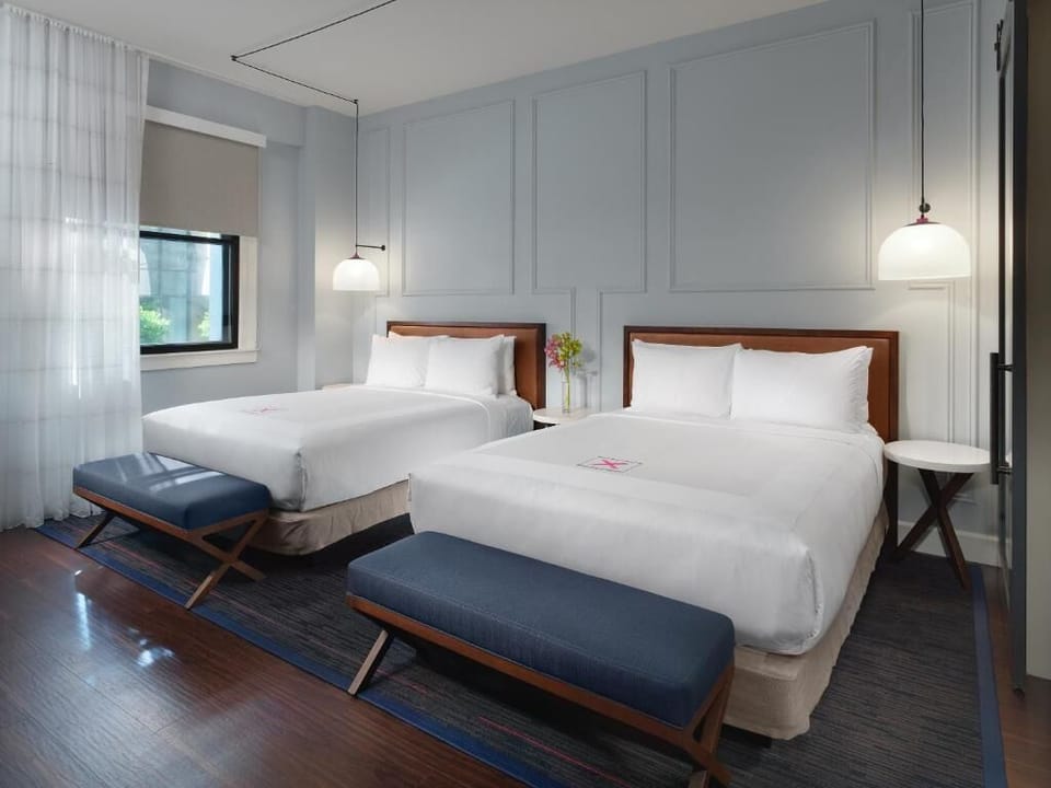 Spread out comfortably with two beds and a peaceful vibe.