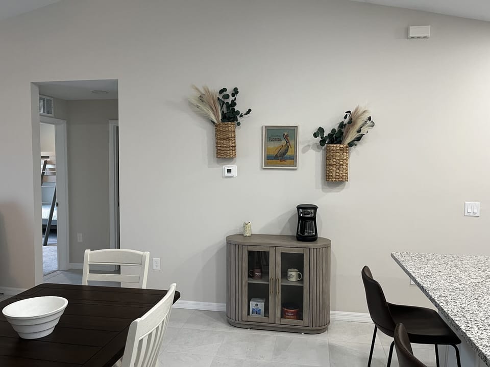 Dining room with coffee bar