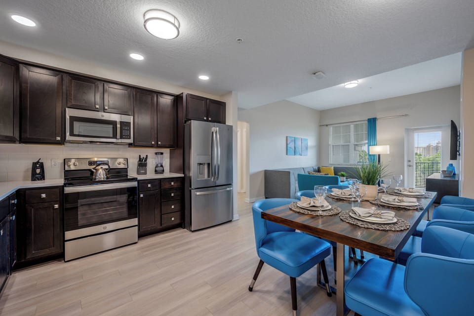 Dining area and kitchen