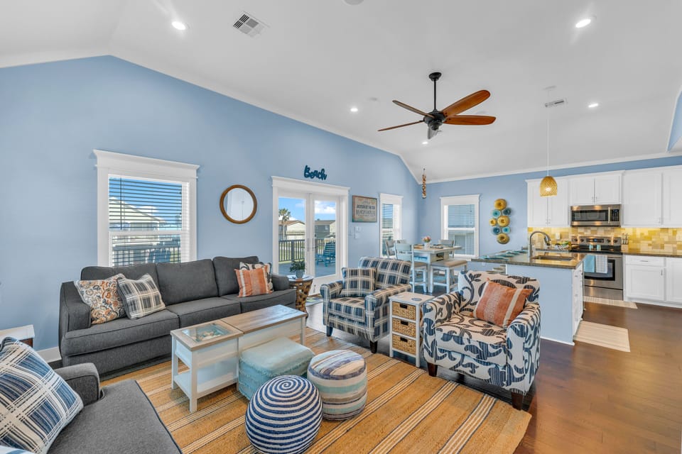 The full size couch has a queen sleeper sofa with an upgraded mattress.