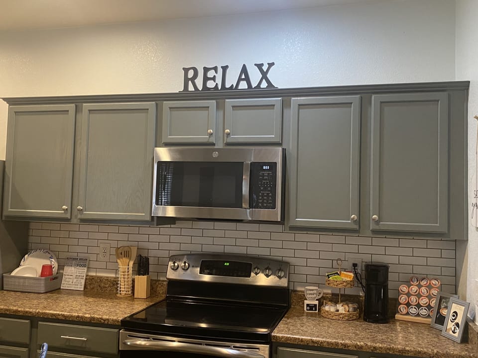 Fully stocked kitchen