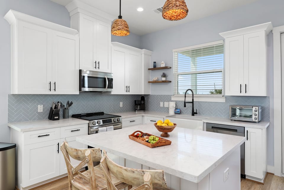 Lots of counter space and bar seating