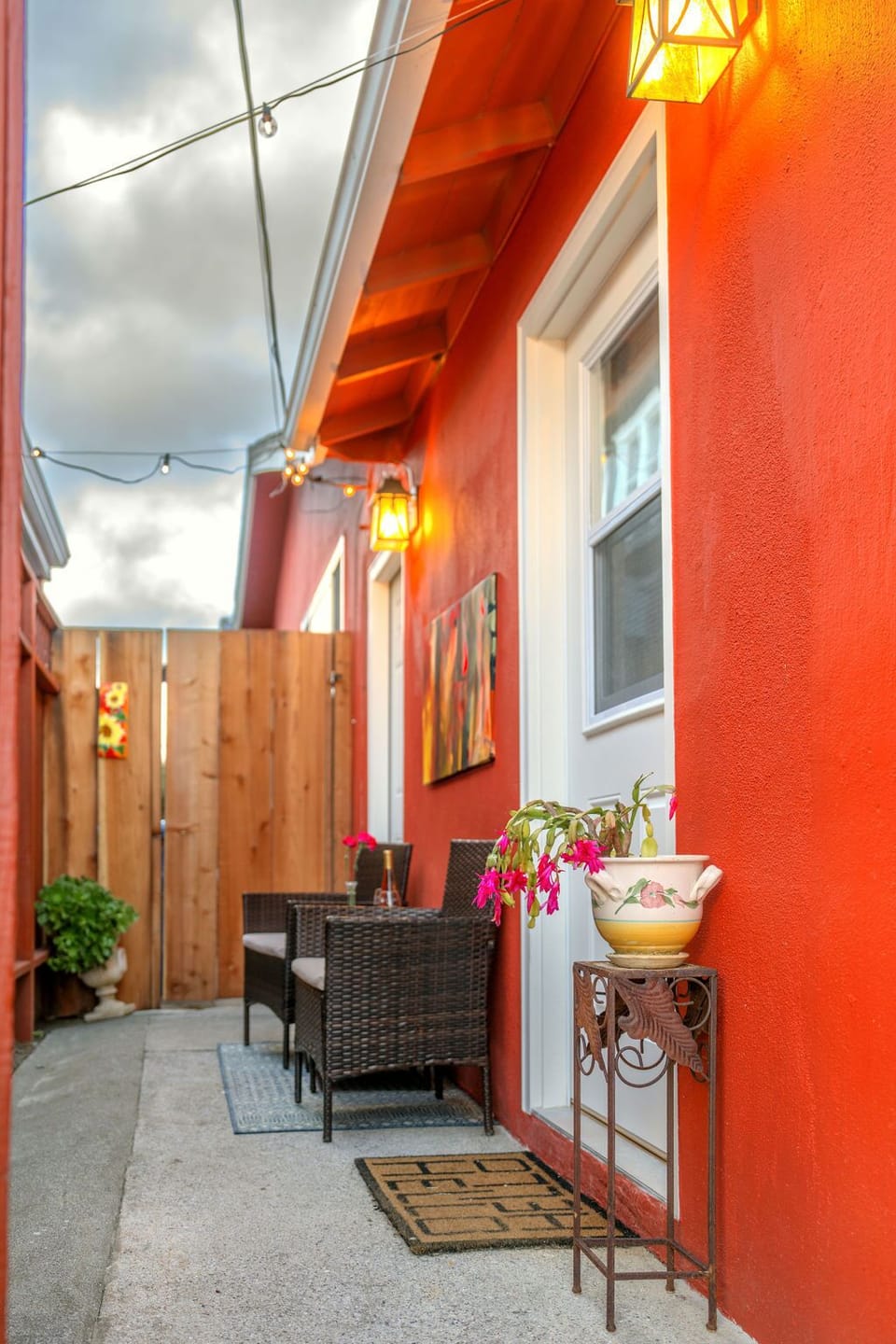 Private patio to drink your morning coffee or  relax with evening wine