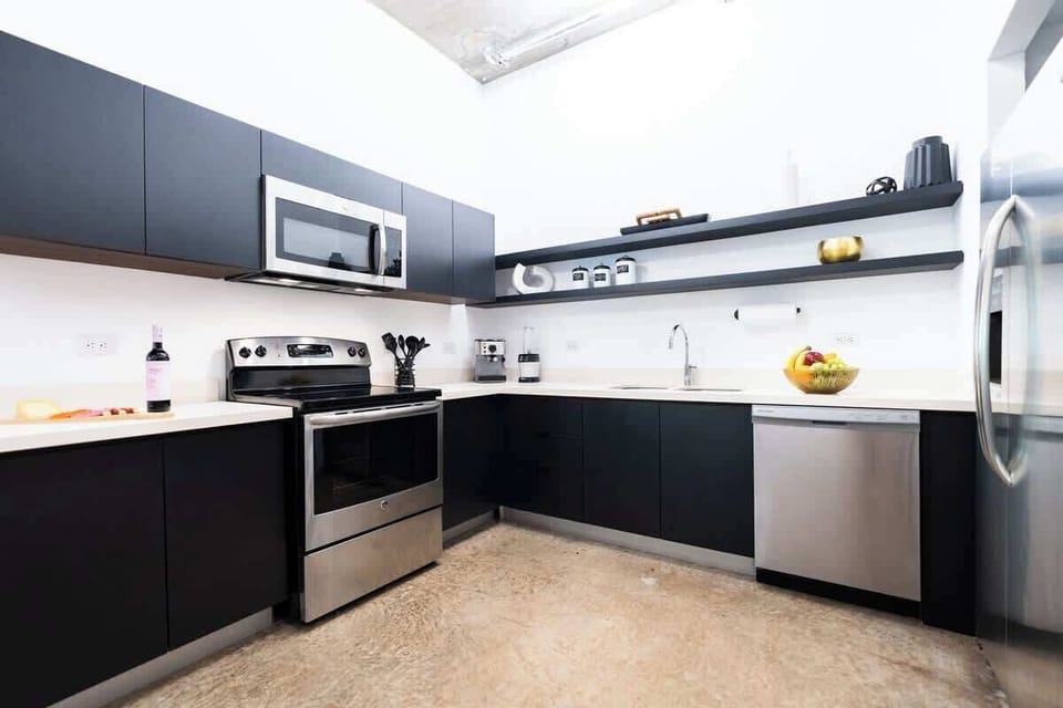 Ample fully equipped kitchen