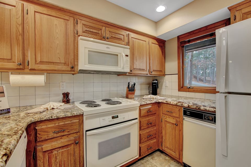 We stock your condo w/ 2 different coffees, sugar, flour, salt, pepper and more