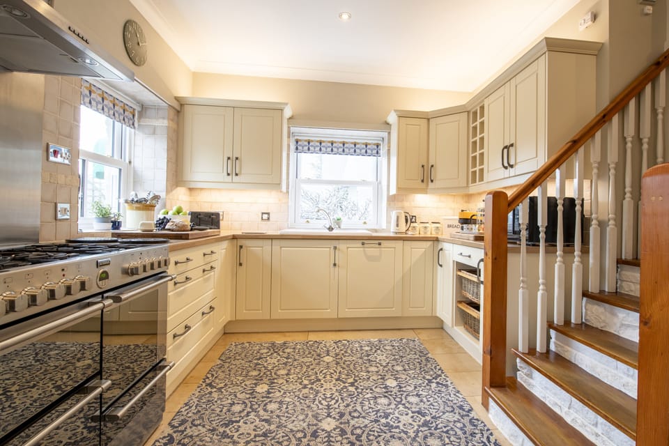 Lower ground floor: This well-equipped kitchen is ideal for those who wish to cook for family and friends