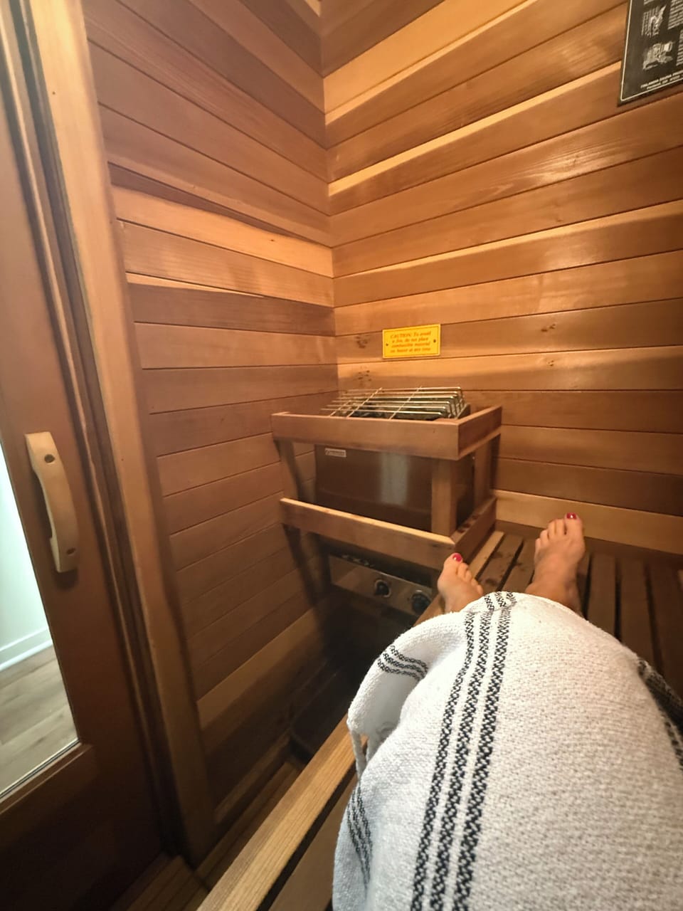 Take the chill off in the indoor sauna
