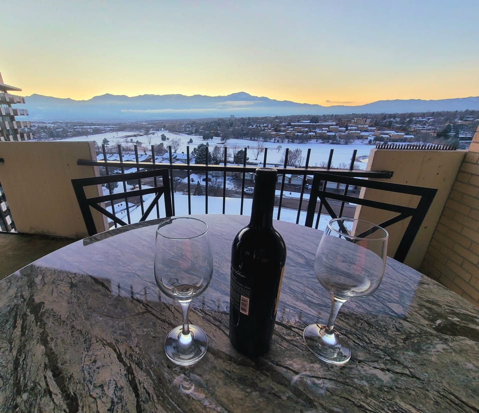 Dining Table on balcony seats 4