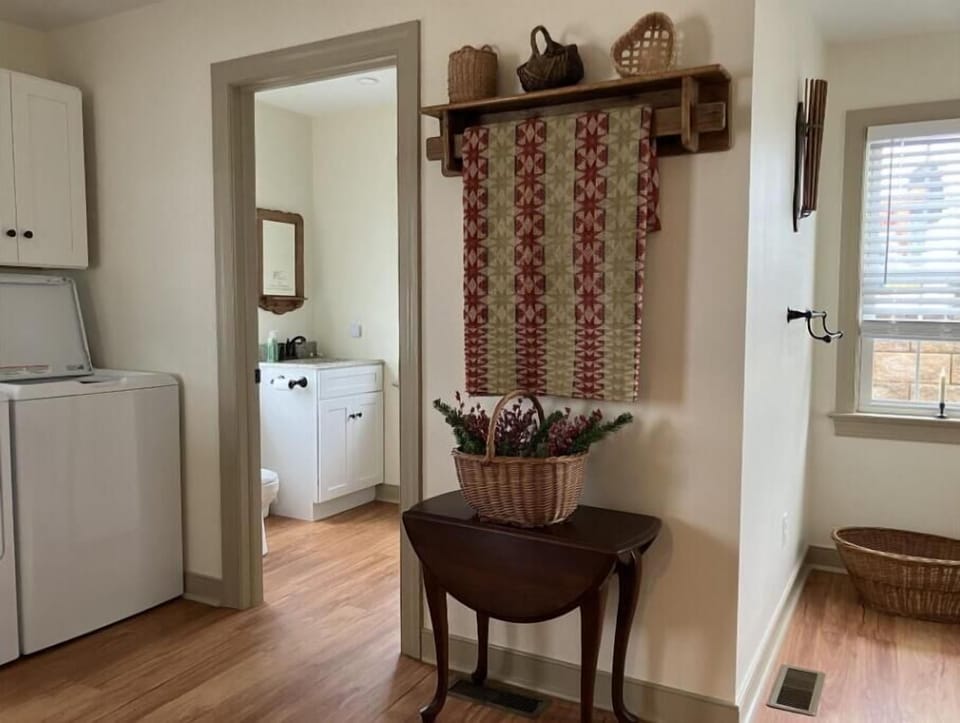 old summer kitchen - wash and dryer first floor, outside entrance 