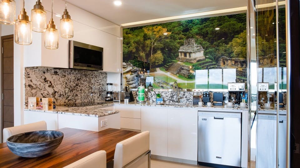 fully-equipped gourmet kitchen