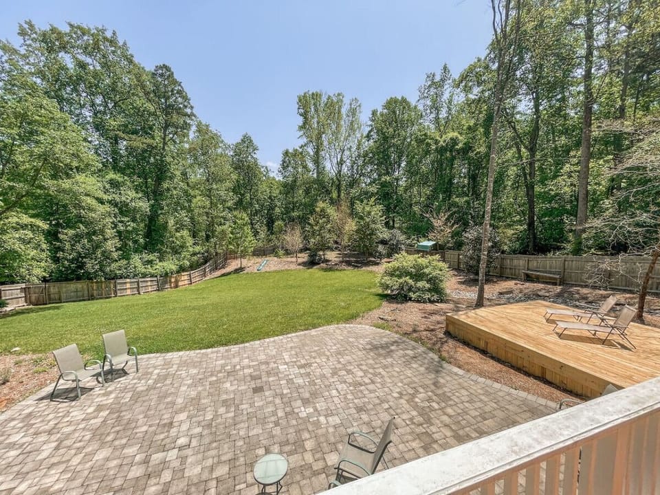 Backyard view from the back deck.