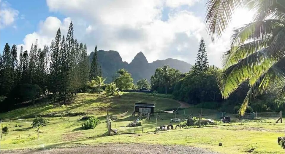 View of famous Kalalea mountain from both bedrooms and yard.