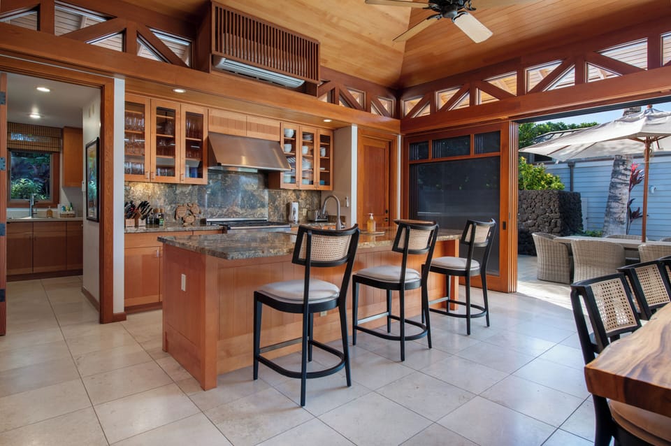 Gourmet Kitchen - flows to the outdoor BBQ  area and dining area 