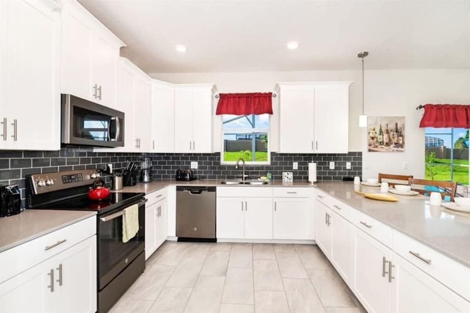 A fully-equipped kitchen with all you need to prepare meals at home.
