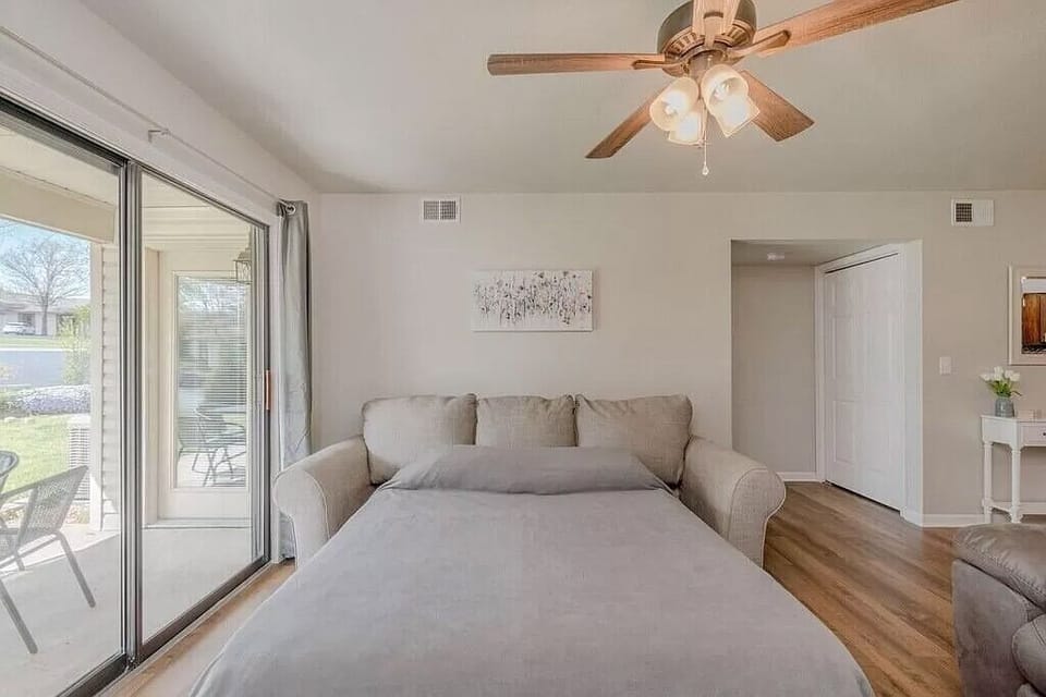 Sleeper sofa in living room