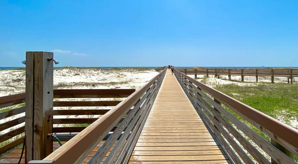New boardwalks with rinse-off shower