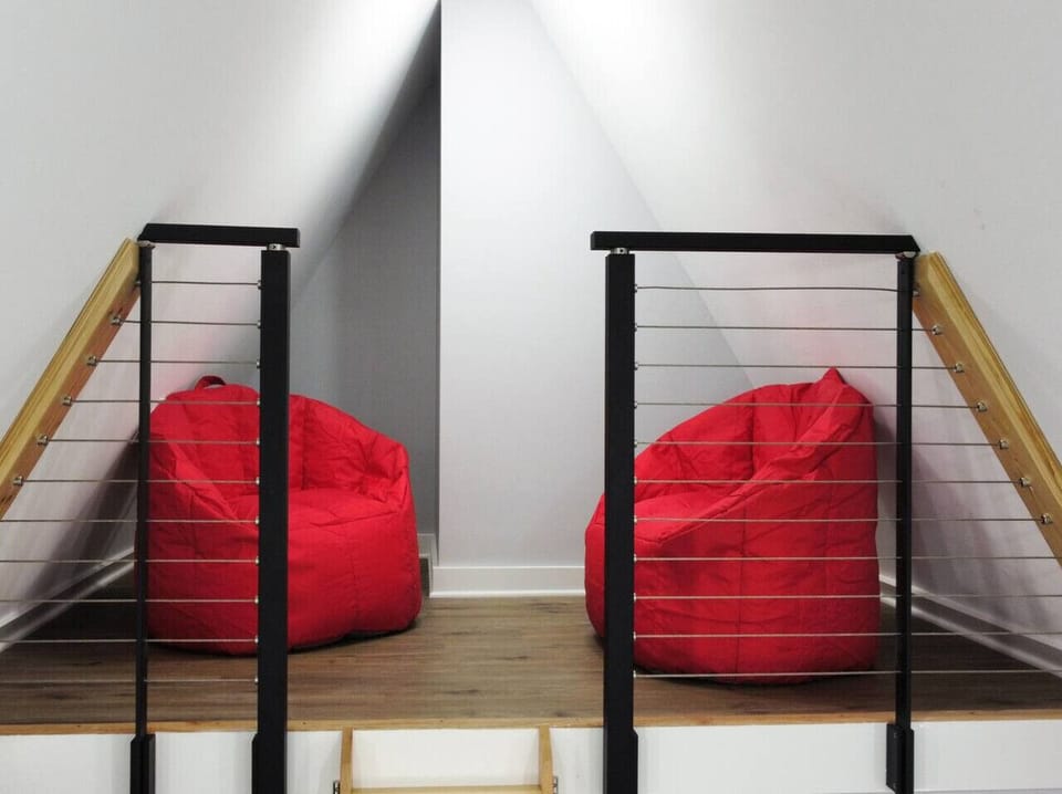 Loft with 2 Beanbag Chairs