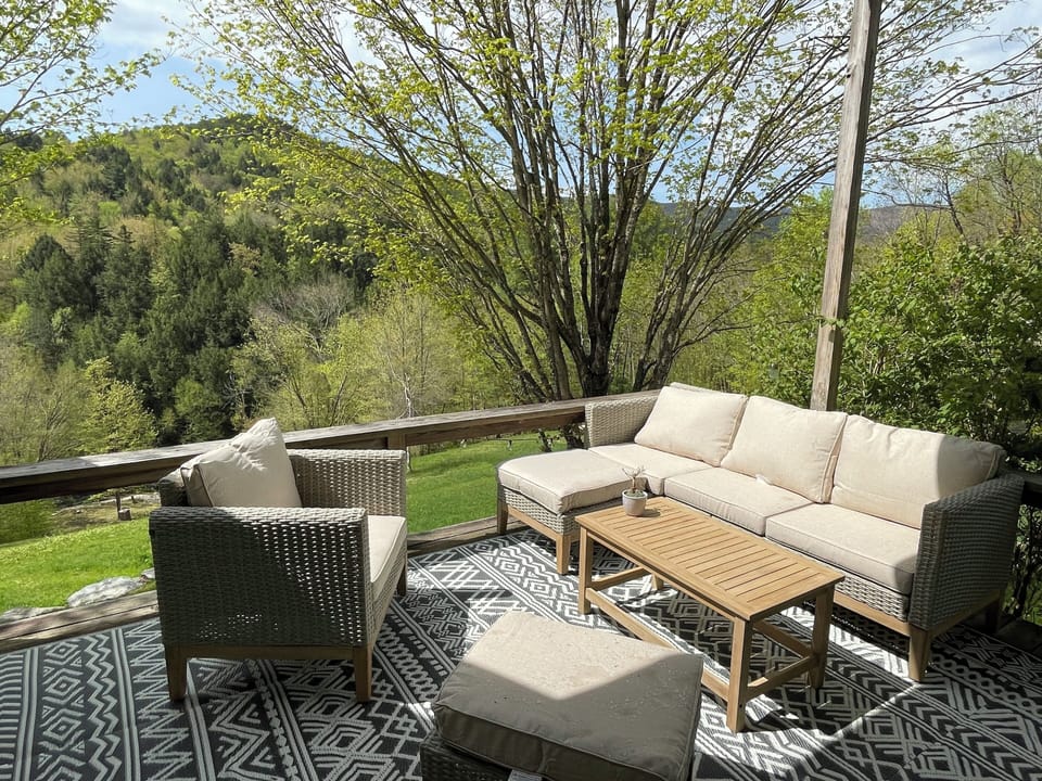 Front Porch with river views
